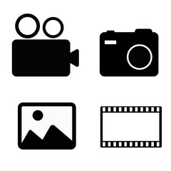 Video Icon set. High quality black style vector icons