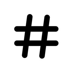 Hashtags Icon JPG. High quality black style vector icons