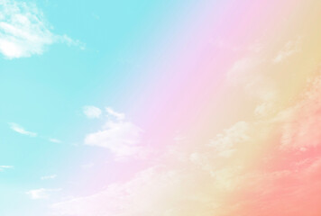 Sky and clouds in pastel tones for graphic design or wallpaper