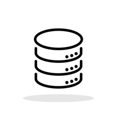 Data Host icon in flat style. Hosting symbol for your web site design, logo, app, UI Vector EPS 10.