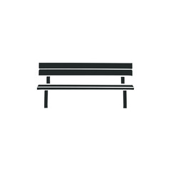 Park Bench Icon Silhouette Illustration. Garden Seat Furniture Vector Graphic Pictogram Symbol Clip Art. Doodle Sketch Black Sign.