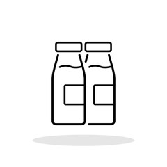 Dairy icon in flat style. Bottle of milk symbol for your web site design, logo, app, UI Vector EPS 10.