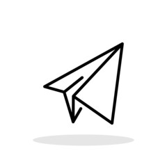 Paper airplane icon in flat style. Sending message symbol for your web site design, logo, app, UI Vector EPS 10.