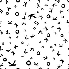 Seamless Korean font pattern design