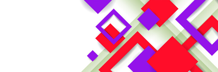 Display abstract colorful memphis wide banner design background. Abstract colorful memphis geometric business banner background. Vector illustration.