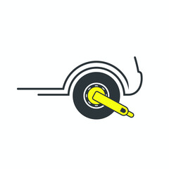 wheel lock adjustable illustration, vector art.