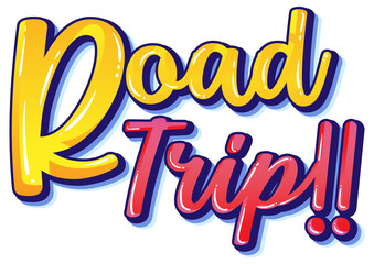 Road trip typography logo