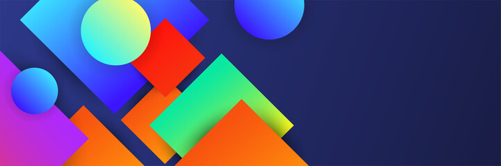 Modern trendy abstract colorful banner background. Design for template, business, poster, web, pattern, wallpaper, presentation, and backdrop