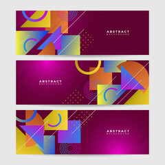 Modern trendy abstract colorful banner background. Design for template, business, poster, web, pattern, wallpaper, presentation, and backdrop