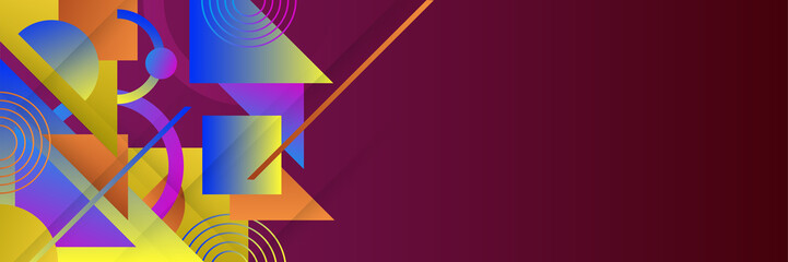 Modern trendy abstract colorful banner background. Design for template, business, poster, web, pattern, wallpaper, presentation, and backdrop