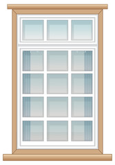 A window for apartment building or house facade