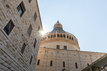 The building of the Church Of Annunciation in Nazareth, northern Israel