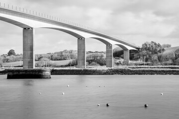 River Torridge Bideford, north Devon, England, UK. A39 road bridge.