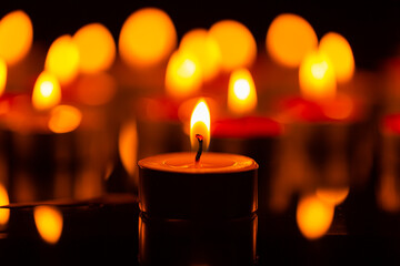 candle,burning candles on the dark surface of remembrance day,Burning candles in darkness 