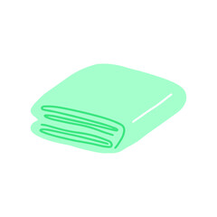 Doodle towel illustration. Vector hand drawn towel