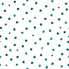 Blue and navy small dots seamless pattern.