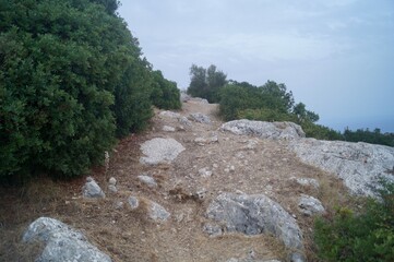 stone wall in the mountains