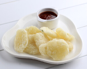 Cireng is a traditional snack from West Java, made from starch and other ingredients.