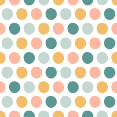 White seamless pattern with pale color dots.