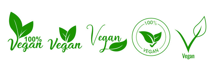 vegan icon, logo vector illustration - obrazy, fototapety, plakaty