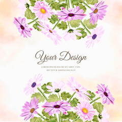 Fototapeta na wymiar Handmade vintage greeting card with daisy and rose flower