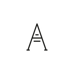 Logo with the initials A. Letter for design. Vector illustration template.