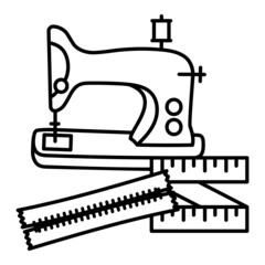 Seamstress Vector Icon Design, Hobby Symbol, Leisure time Activity Sign, Hobbyists and Handicraft Stock Illustration, Sewing and Tailoring Concept 