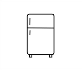 refrigerator vector icon on white background