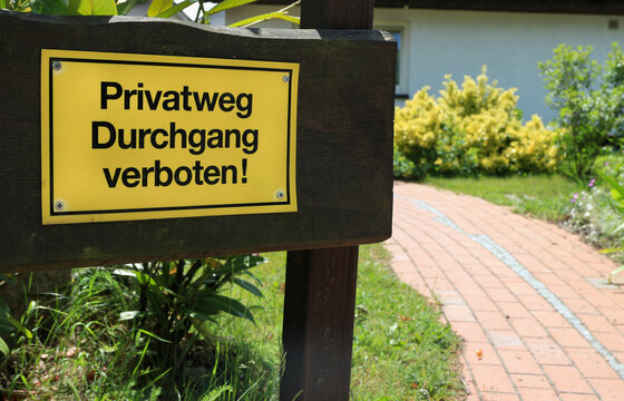 Schild Hinweisschild Hinweis "Privatweg Durchgang verboten" Privat Verbot Weg 