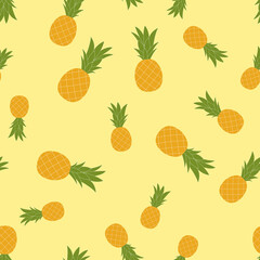 Paneapple Seamless Pattern Background. Illustration