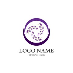 Fresh Lavender flower logo vector