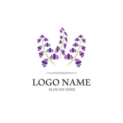 Fresh Lavender flower logo vector