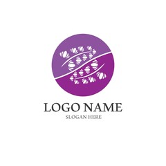 Fresh Lavender flower logo vector
