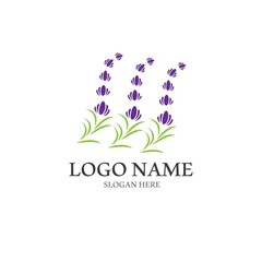 Fresh Lavender flower logo vector