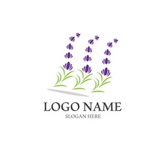 Fresh Lavender flower logo vector
