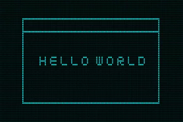 Fotobehang "Hello World" is a simple word for programmer's first programming. © photostockatinat