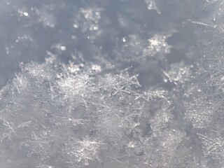 Abstract backdrop with crystal snowflakes