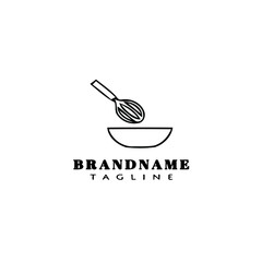 mixing bowl logo icon design template vector illustration