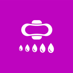 Pods glyph icon. Pods for heavy menstruation. Hygienically products to absorb blood. Menstruation concept. Filled flat sign. Isolated silhouette vector illustration
