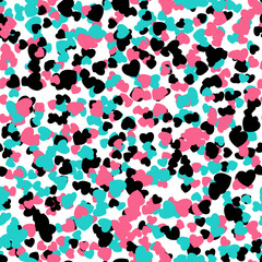 Colorful background with hearts. Illustration seamless pattern.