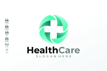 Gradient Health Care Logo Design Template
