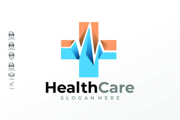 Gradient Health Care Logo Design Template