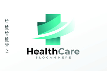 Gradient Health Care Logo Design Template