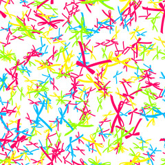 Colored Glossy Ribbon Bow. Seamless pattern. Illustration