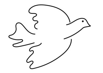 Taube, Zeichnung, Vektorgrafik