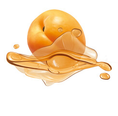 Fototapeta premium abricot, fruit, jus, fraîche, goutte, glacé, aliment, bio, jaune, liquide, vitamine, extrait, substance, 