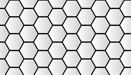 Hexagon pattern on the gray background