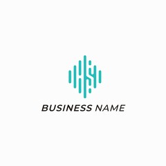 design logo creative letter S and H
