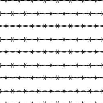 Disease, conclusion barbed wire seamless pattern background. Illustratio