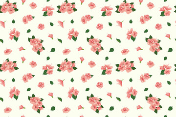 Tropical flowers seamless pattern. Modern exotic design for paper, cover, fabric, interior decor and other users.
